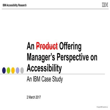 A Product Manager's Perspective on Accessibility