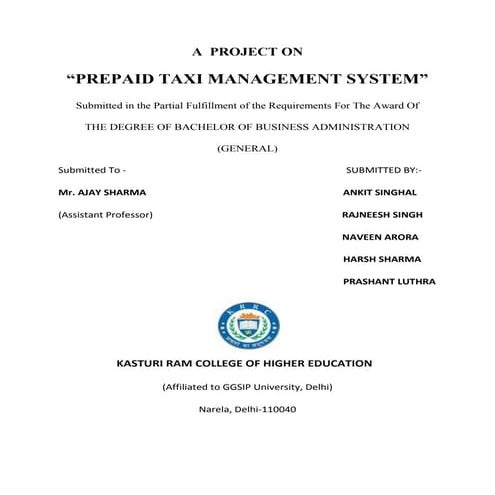 A  project on taxi 