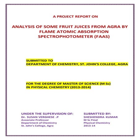 A project report on fruit juices | DOCX