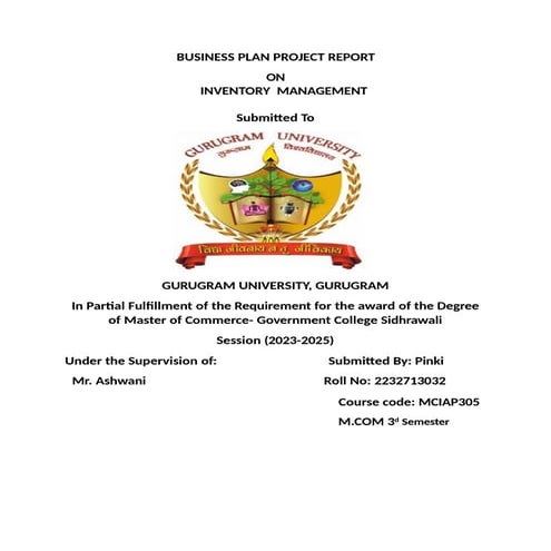 A PROJECT REPORT ON INVENTORY MANAGEMENT.pptx