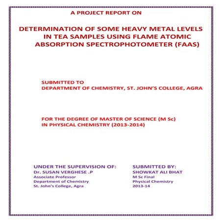 A project report on tea2 | PDF
