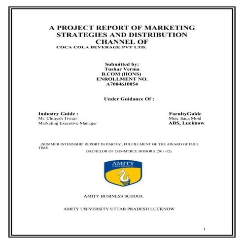 A project report on the comprehensive study | DOC