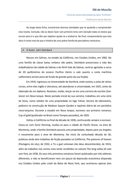 A pérola port 9º ano