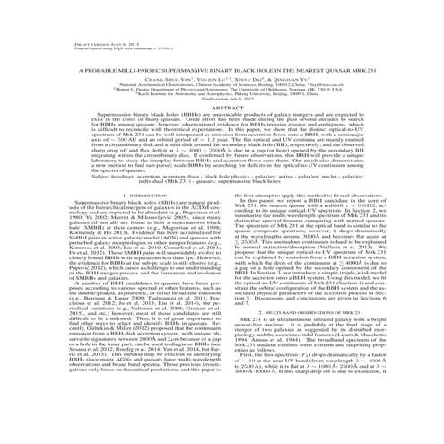 A propable milli_parsec_supermassive_binary_black_hole_in_the_nearest_quasar_...