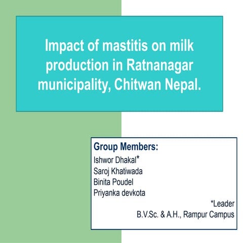 A proposal on_impact_of_mastitis_on_milk_productio(1)