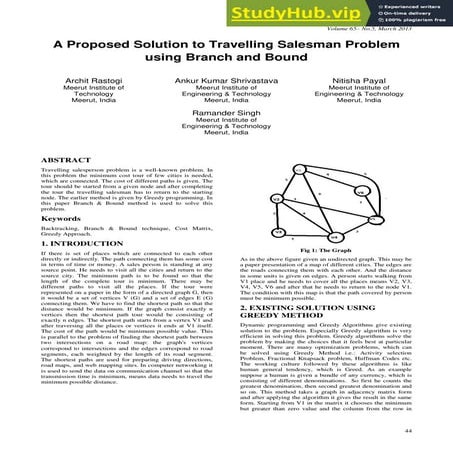 Parallel Branch And Bound Travelling Salesman – BUBCS