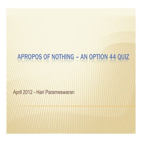 APRopos of nothing
