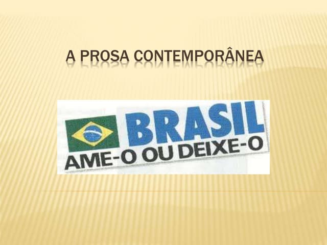 A prosa contempor_nea