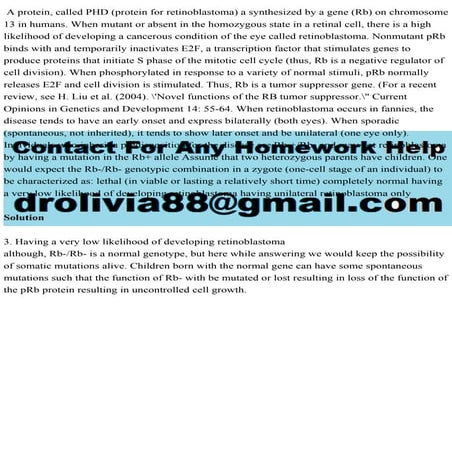 A protein, called PHD (protein for retinoblastoma) a synthesized by a.pdf