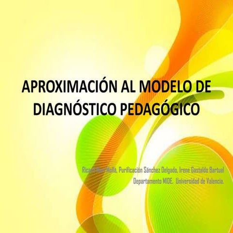 Aproximación al modelo de diagnóstico pedagógico
