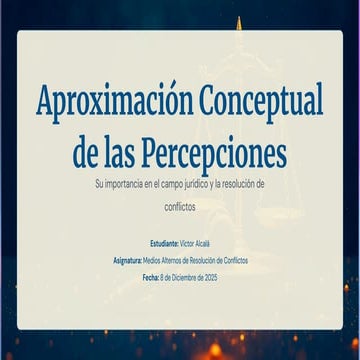 Aproximación Conceptual de las Percepciones