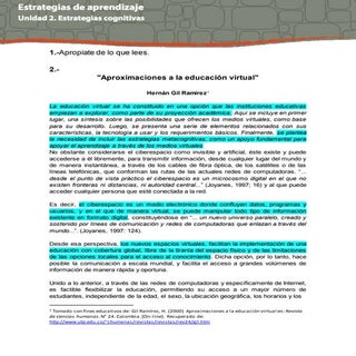 Aproximaciones a la educacion virtual