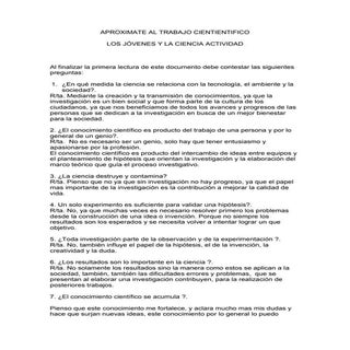 Aproximate al trabajo cientifico nnn