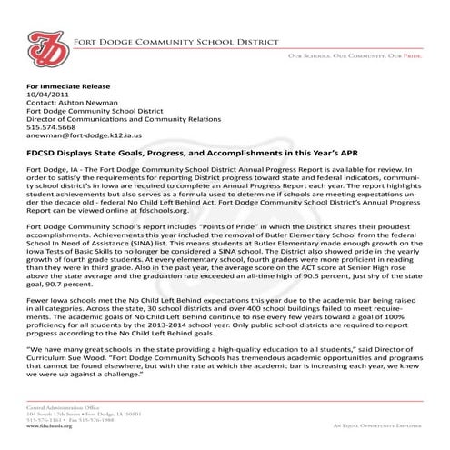 Press Release 10/4/11