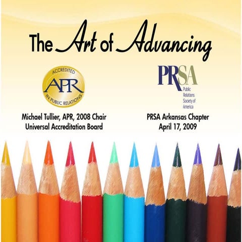 The Art of Advancing | Accreditation in Public Relations Readiness Review