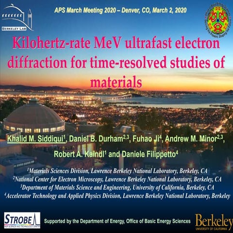 Kilohertz-Rate MeV Ultrafast Electron Diffraction for Time-resolved Materials...