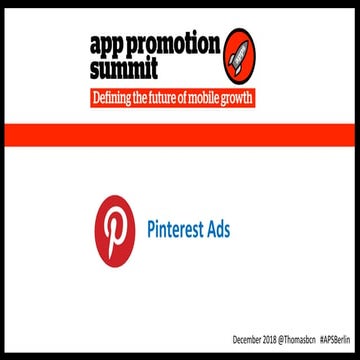 Pinterest Ads for Mobile Apps - Thomasbcn @ APSBerlin