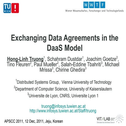 Exchanging Data Agreements in the DaaS Model