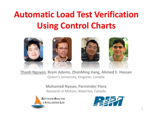 Automatic Load Test Verification Using Control Charts