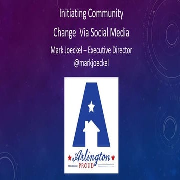 Initiating Community Change Through Social Media