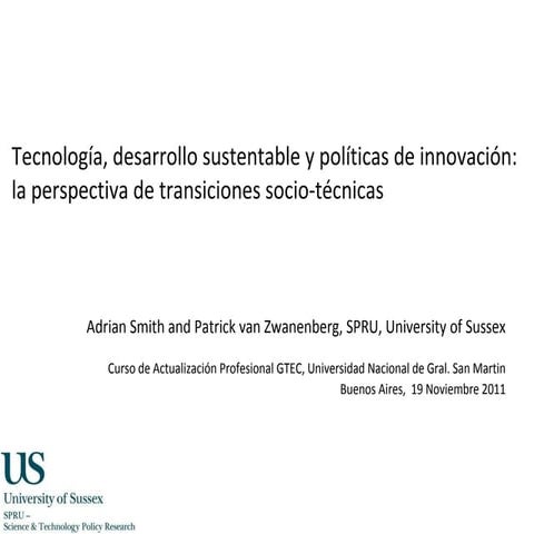 Transiciones socio-tecnicas