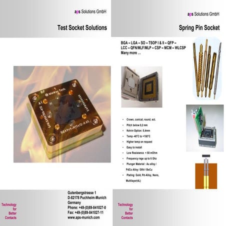 aps / Winway Test socket solutions