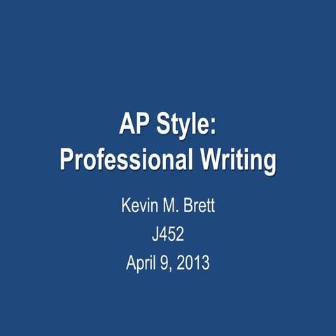 Using AP Style for Professional Writing