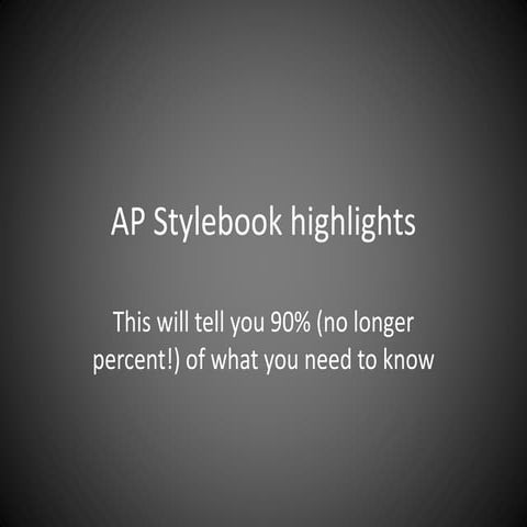 AP Style Presentation 2019