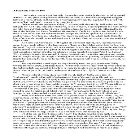 A Psych-icle Built for Two