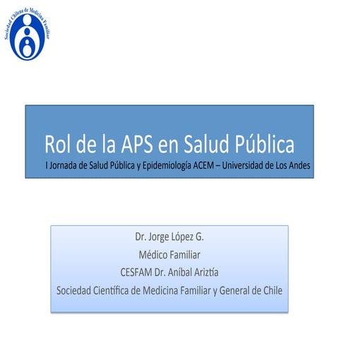 Rol de la APS en la Salud Pública | PDF