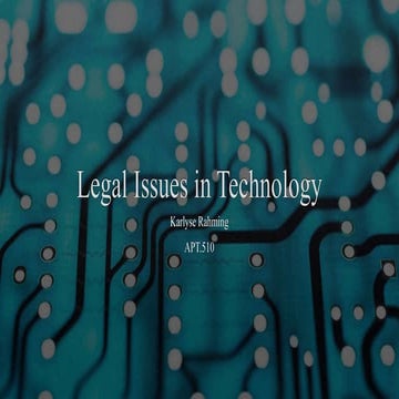 Legal Issues in Applied Technology | PPTX