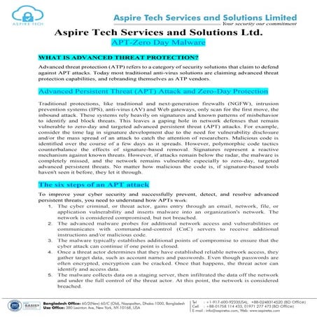 Apt zero day malware