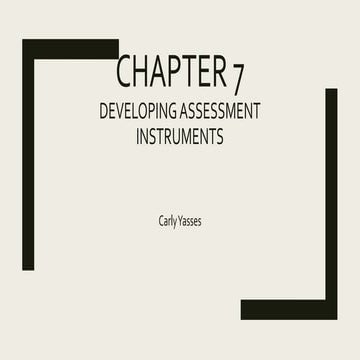 Developing assessment instruments | PPTX