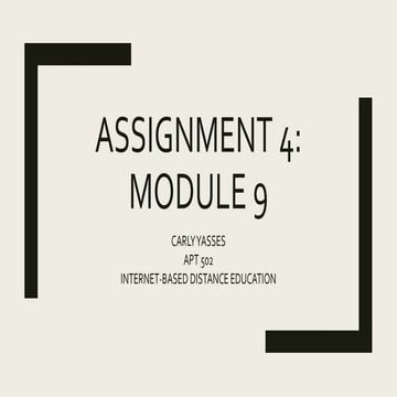 Apt 502 assignment 4 module 9