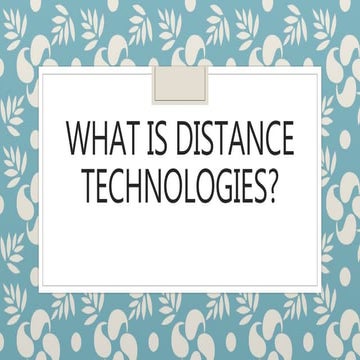 Distance Technologies 