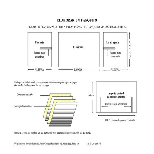 ELABORAR UN BANQUITO ADAPTADO ACCESIBLE DE CARTÓN Y PAPEL RECICLADO APT
