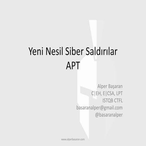 APT Eğitimi Sunumu 
