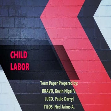 Child Labor (Term Paper)