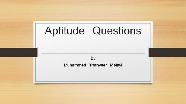 Aptitude Questions-2