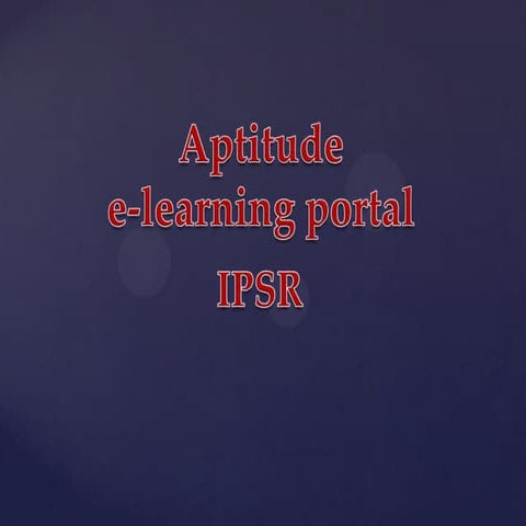 Aptitude ppt