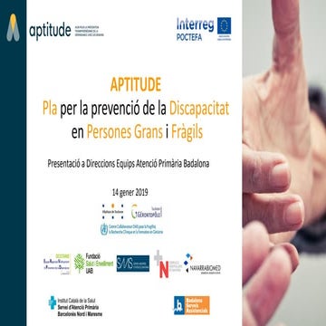 Presentació Grup Operatiu APTITUDE Badalona
