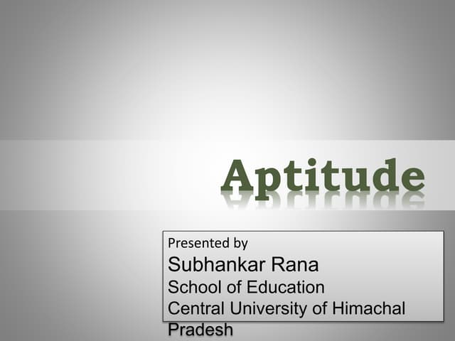 The differential aptitude test (dat) | PPTX