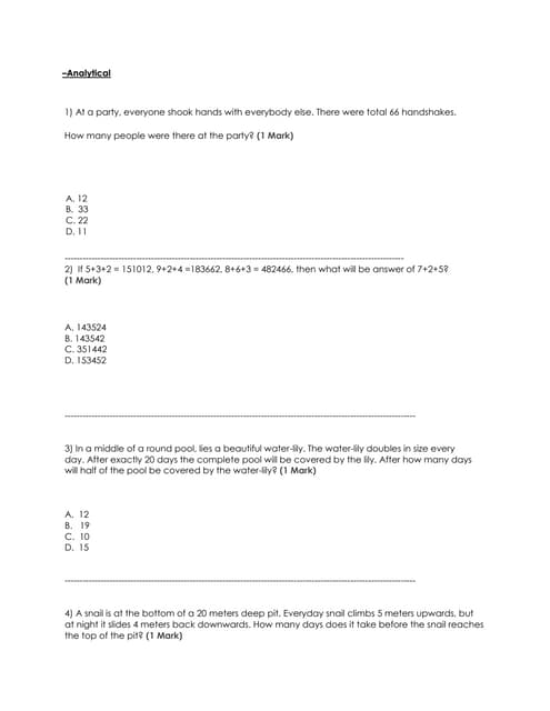 Aptitude test