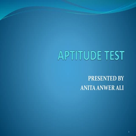 Aptitude test 