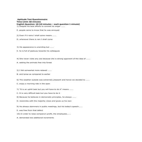 Aptitude test questions   1 (2)