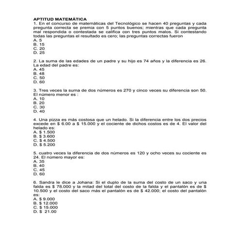Aptitud numerica 1