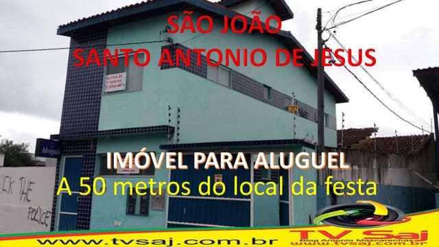 Apto a alugar para alugar, SÃO JOÃO em Santo Antonio de Jesus-BA, 22 a 24.06.17