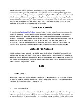 Aptoide apk for android
