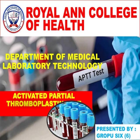 APPT- Activated Partial Thromboplastin Test
