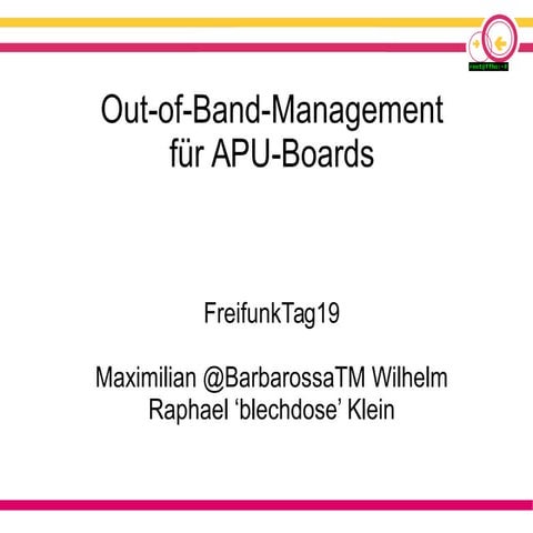 Out-of-Band-Management für APU-Boards
